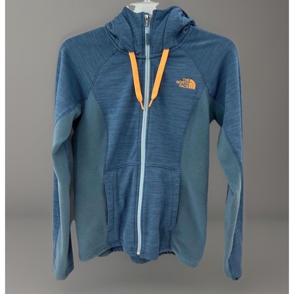 The North Face Womens Mash Up Jacket Fleece Blue Neon Orange Size Small
